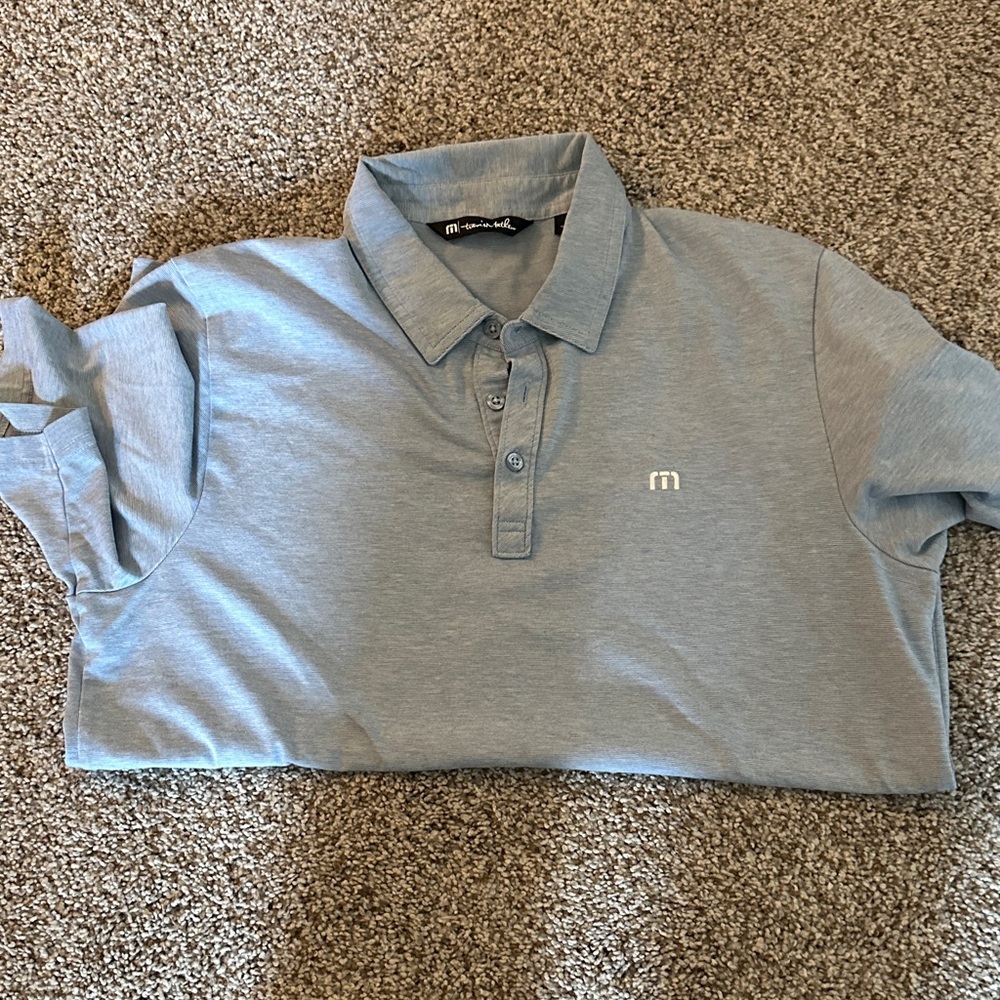 Travis Mathew Light Blue Polo with Subtle Logo